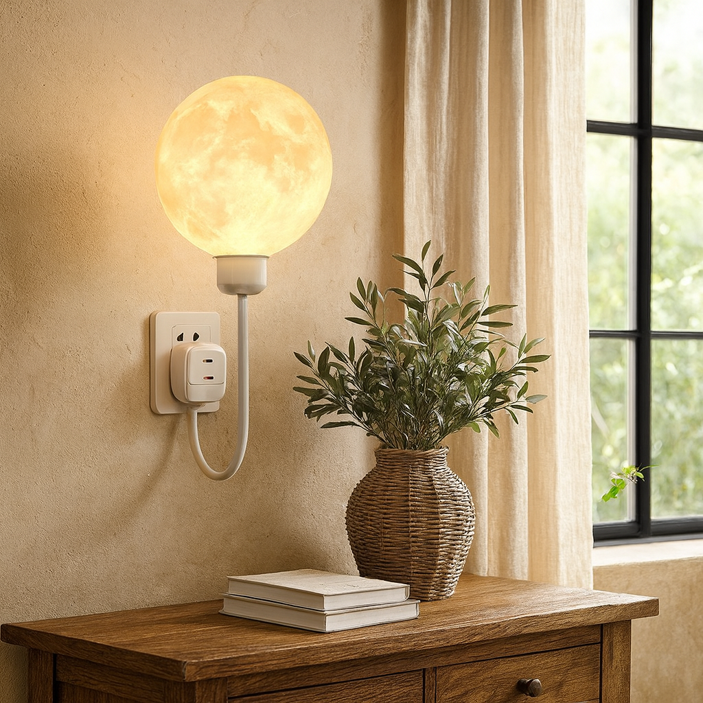 Moon Wall Sconce - Unique Design with Warm Ambient Lighting 3