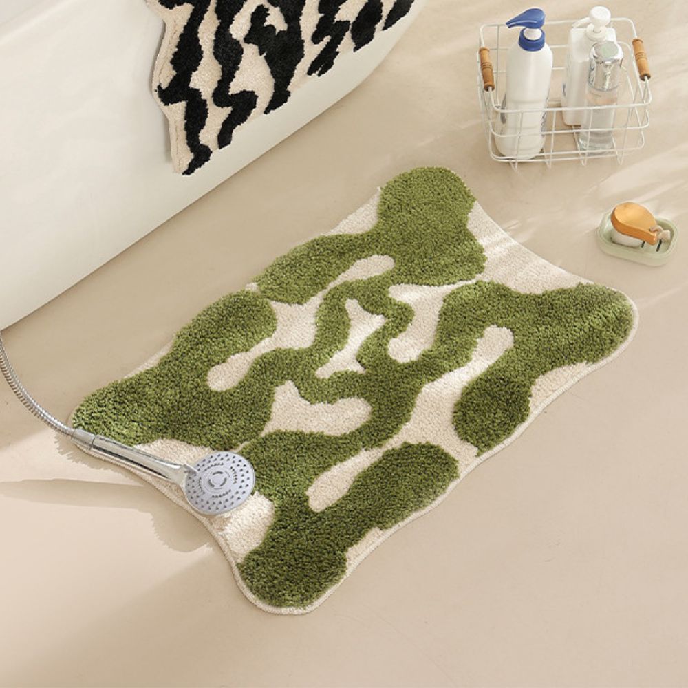 Moroccan Design Non-Slip Bath Mat with Quick-Dry Surface – Soft Fabric Bathroom Mat 4