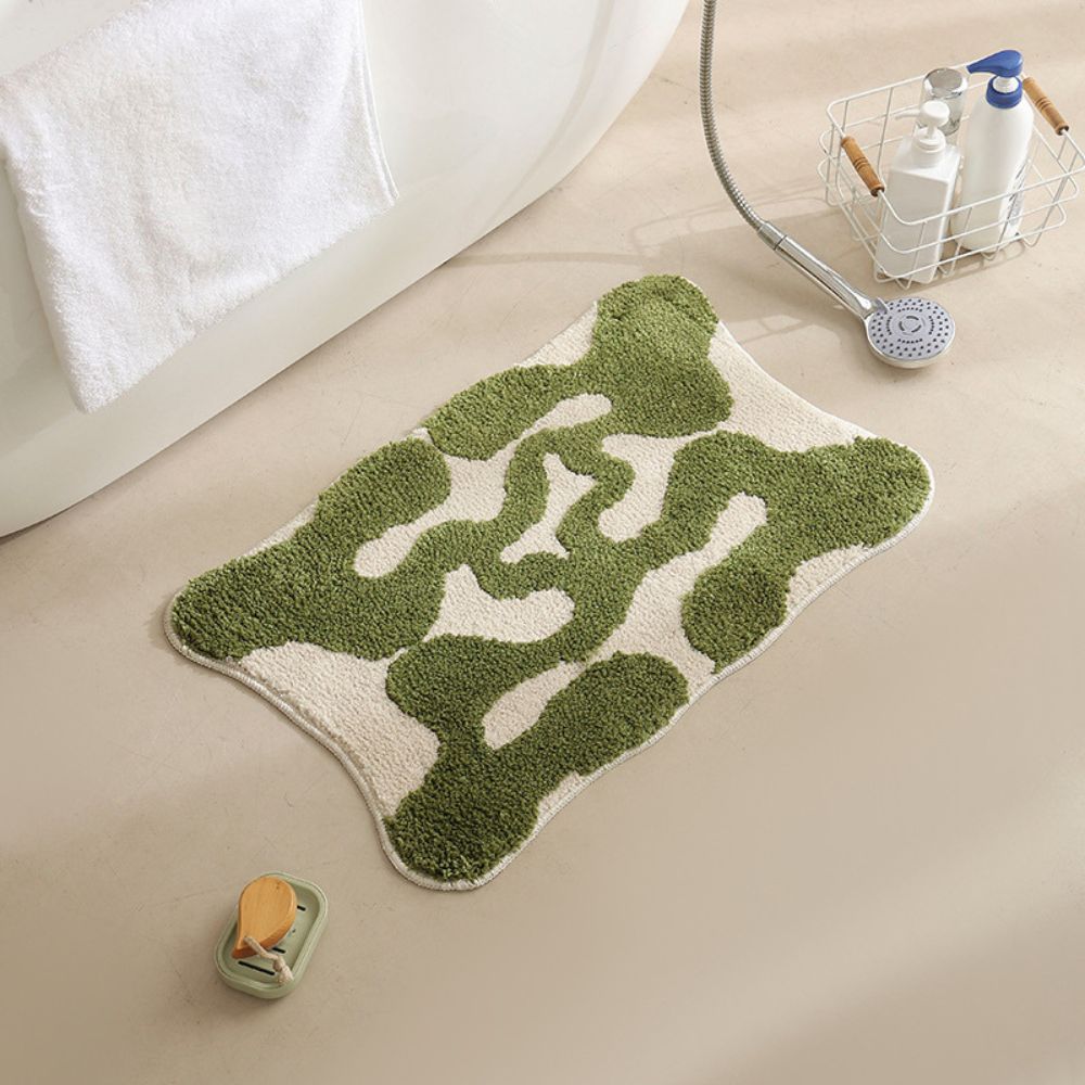 Moroccan Design Non-Slip Bath Mat with Quick-Dry Surface – Soft Fabric Bathroom Mat 7