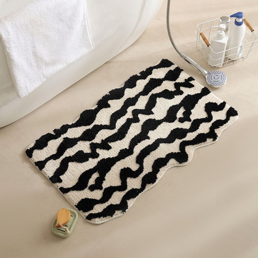 Moroccan Design Non-Slip Bath Mat with Quick-Dry Surface – Soft Fabric Bathroom Mat 8