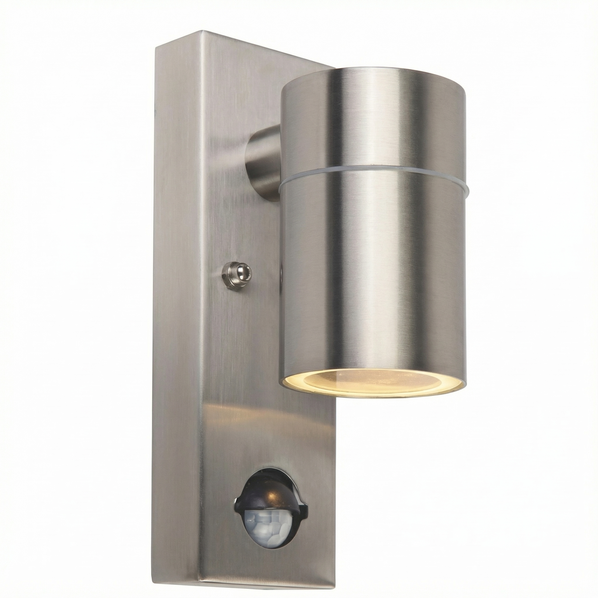 MotionSense PIR Outdoor Wall Lamp with Stainless Steel Design, Water-Resistant Cylinder, Motion Sensor for Gardens and Porches 2