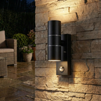 MotionSense PIR Outdoor Wall Lamp with Stainless Steel Design, Water-Resistant Cylinder, Motion Sensor for Gardens and Porches 5