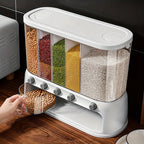 Multi-Compartment Grain Storage Container - Airtight, Organized & Space-Saving 2