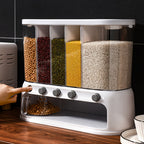 Multi-Compartment Grain Storage Container - Airtight, Organized & Space-Saving 3