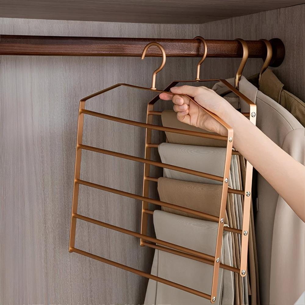 Multi-Layer Aluminium Organiser - Space-Saving Storage for 5 Items 2