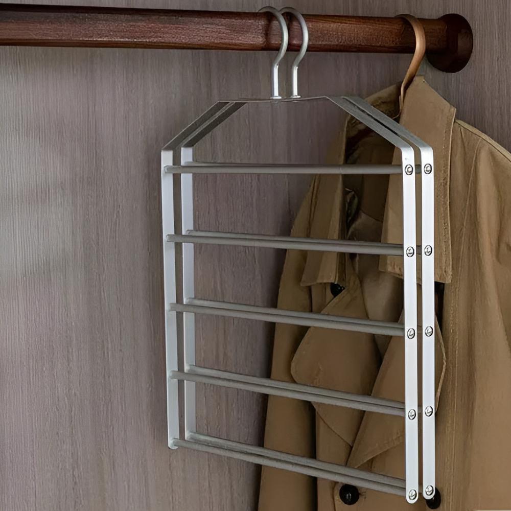 Multi-Layer Aluminium Organiser - Space-Saving Storage for 5 Items 7