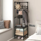 Multifunctional Corner Coat Rack with 3 Layers and Shelf – Space-Saving Hall Stand for Entryway and Bedroom Storage 3