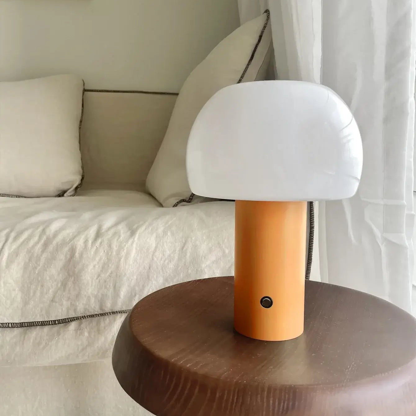 Mushroom LED Table Lamp - Portable Cordless Design for Bedroom & Desk 1