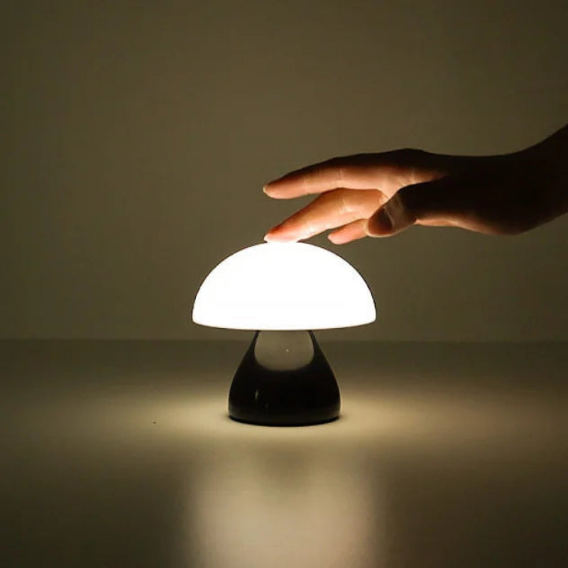 Mushroom LED Table Lamp - USB Rechargeable Cordless Bedside Light 0