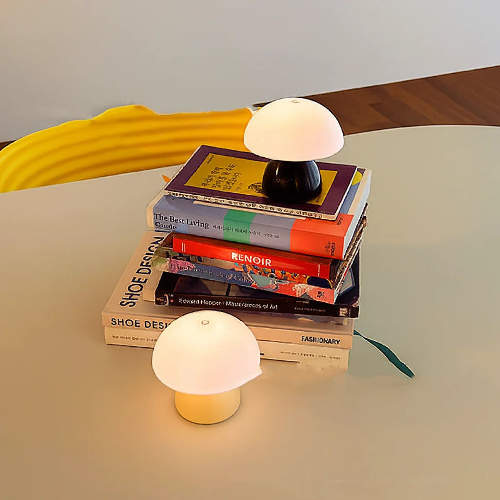 Mushroom LED Table Lamp - USB Rechargeable Cordless Bedside Light 3