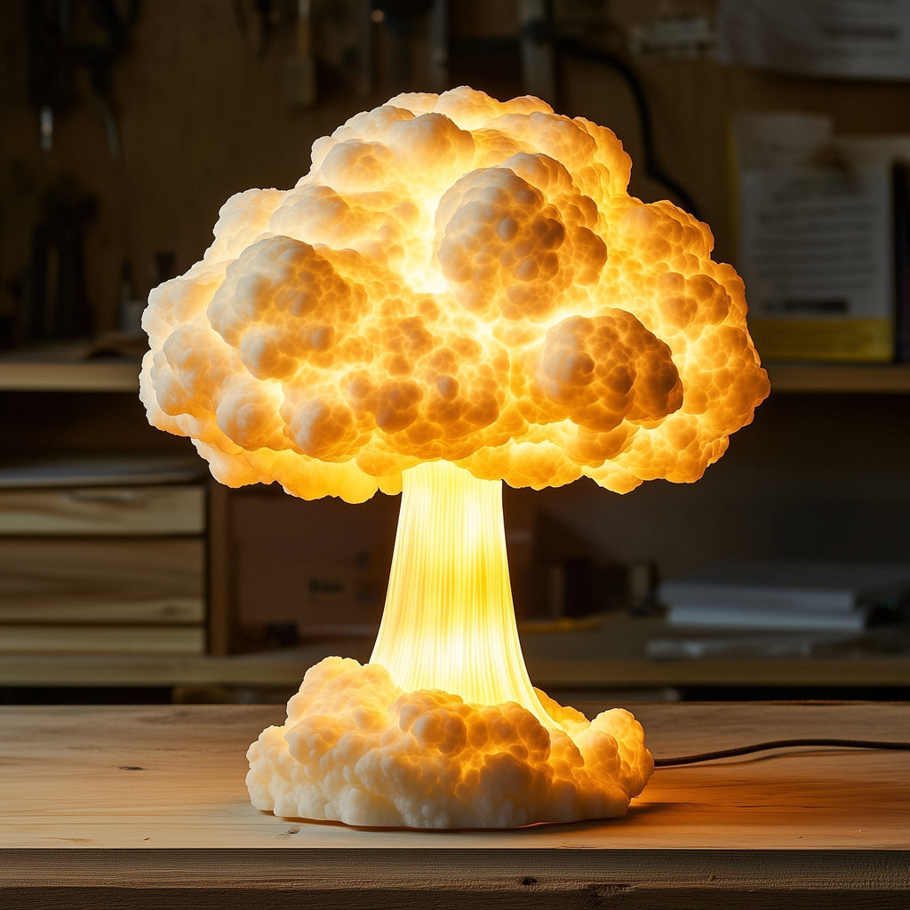 Mushroom LED Table Lamp - Warm White Light for Bedside & Desk Use 0