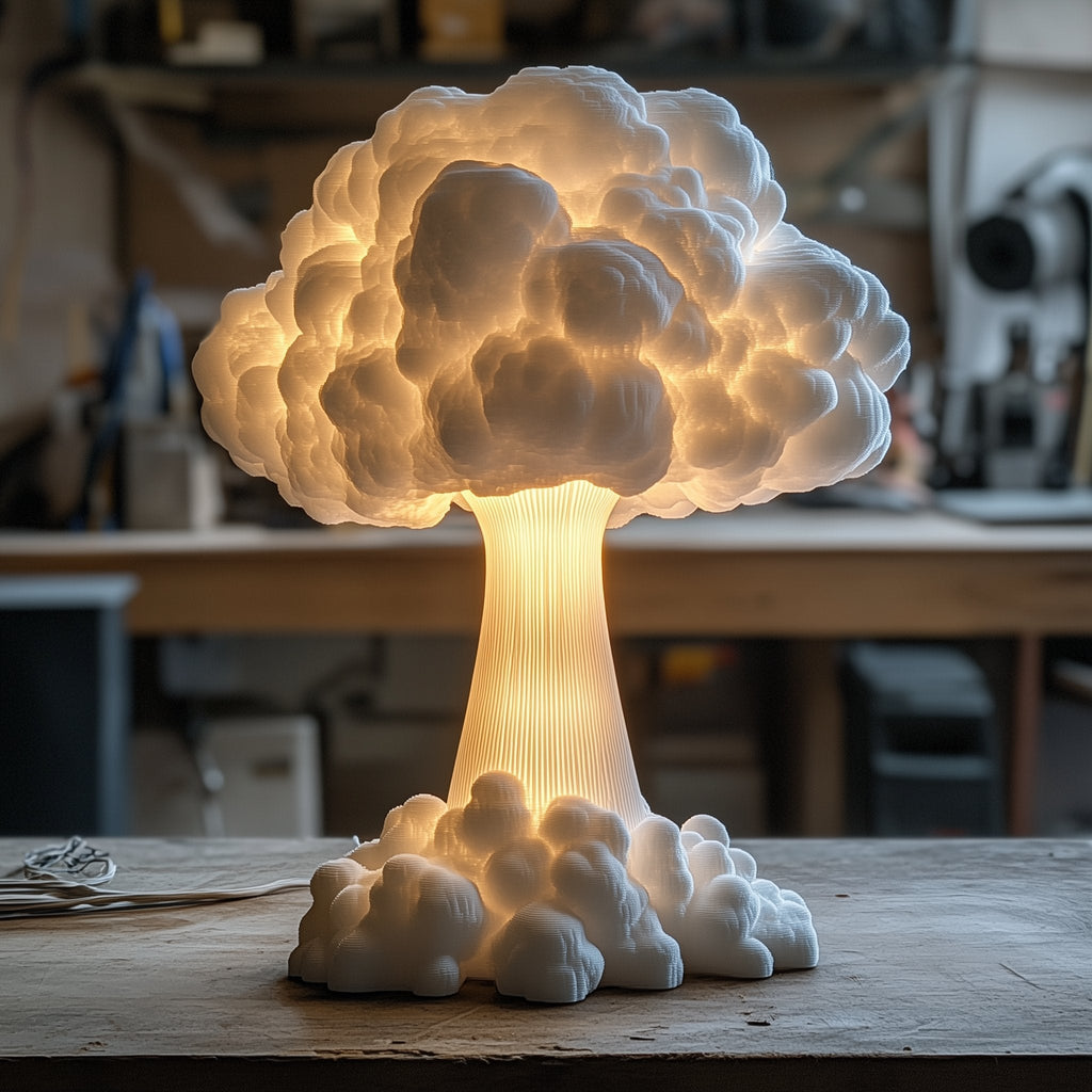 Mushroom LED Table Lamp - Warm White Light for Bedside & Desk Use 3