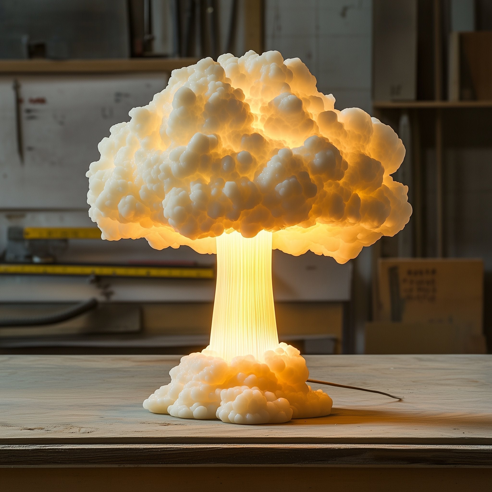 Mushroom LED Table Lamp - Warm White Light for Bedside & Desk Use 5