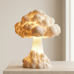 Cloud-shaped lamp on a neutral background