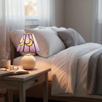 Mushroom Moon Stained Glass Table Lamp - Artistic Bedroom & Living Room Accent 7