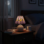 Mushroom Moon Stained Glass Table Lamp - Artistic Bedroom & Living Room Accent 8