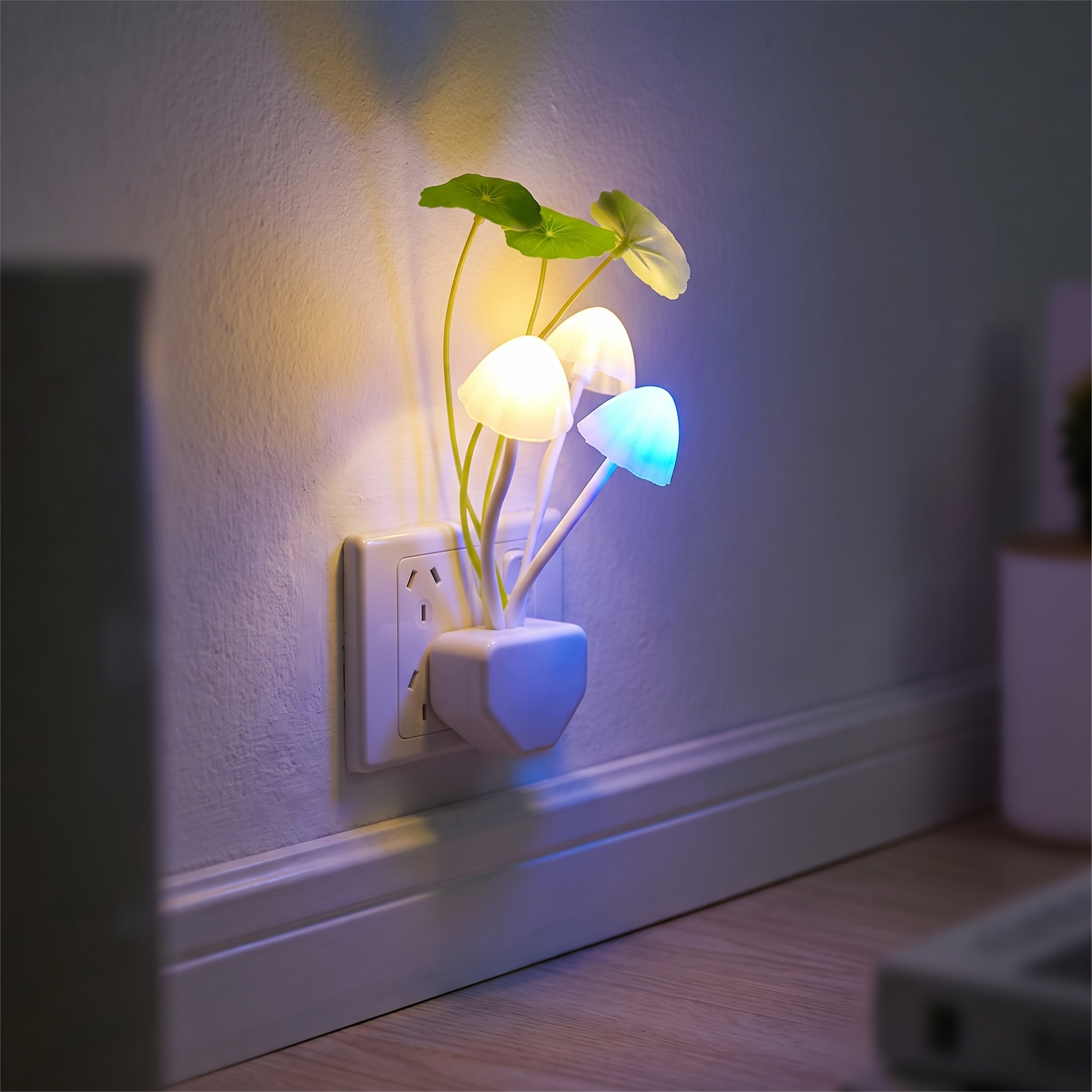 Mushroom Night Light - LED Motion Sensor with 3 Soft Color Options 0