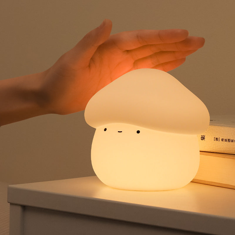 Mushroom Night Light - Soft Silicone LED Lamp with Tap Control for Kids 2