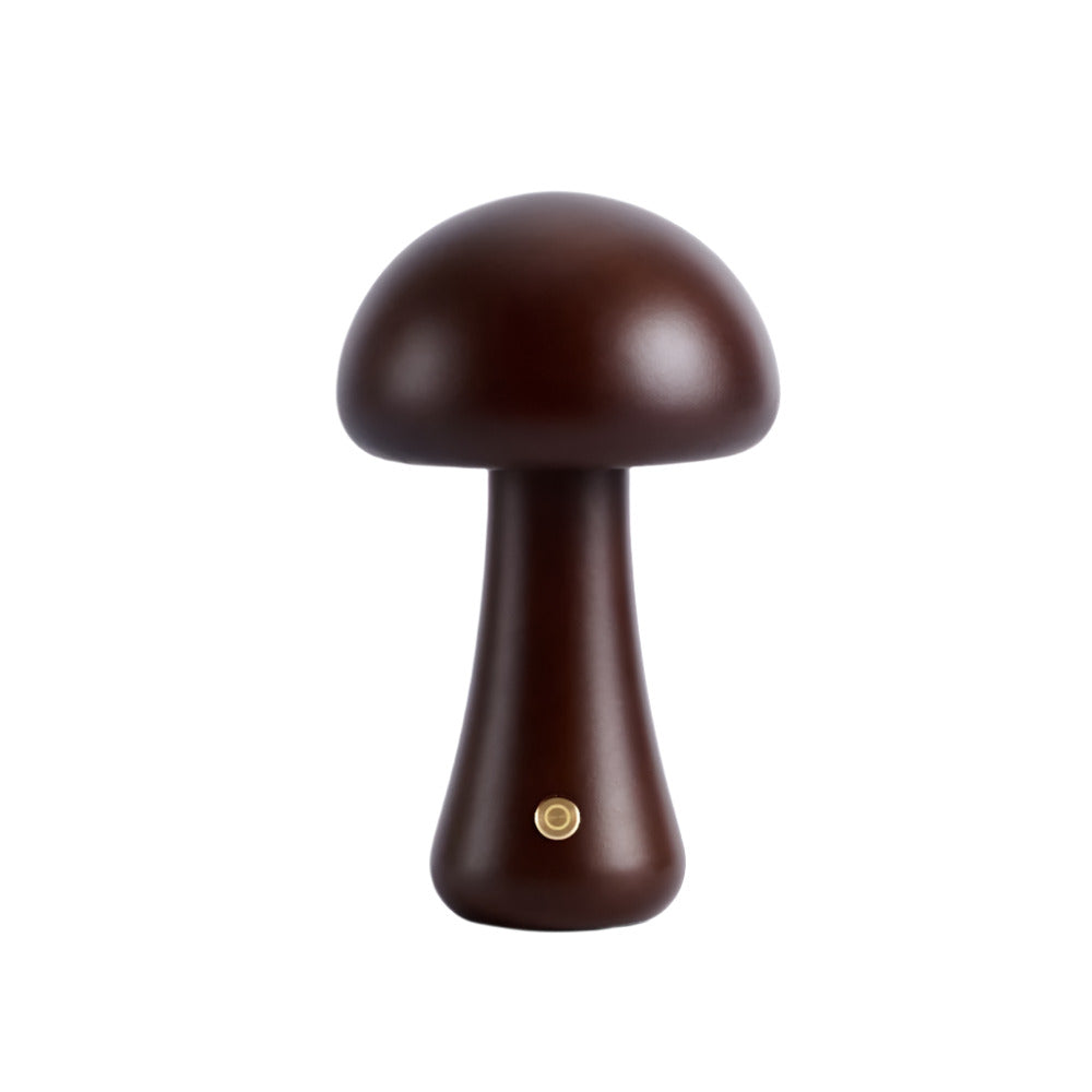Mushroom Table Lamp - Cordless, Warm White LED, 3 Brightness Levels 0