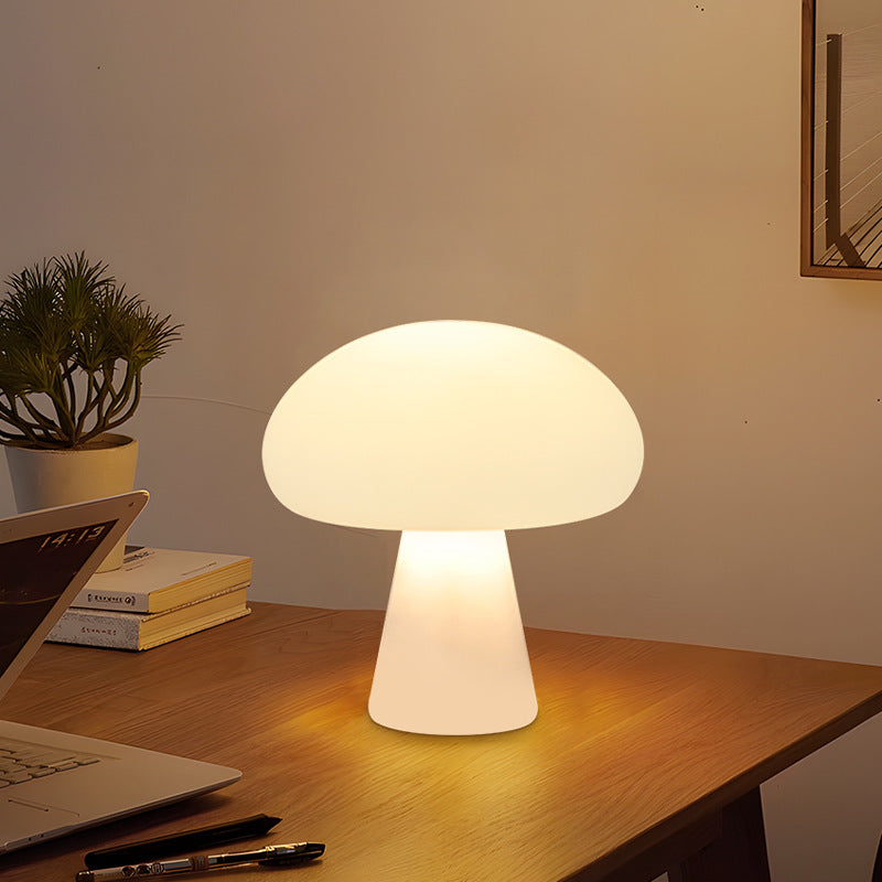 Mushroom Table Lamp - Warm White LED for Bedroom & Desk Use 0