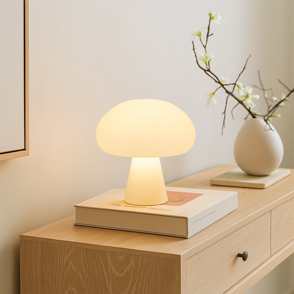 Mushroom Table Lamp - Warm White LED for Bedroom & Desk Use 4