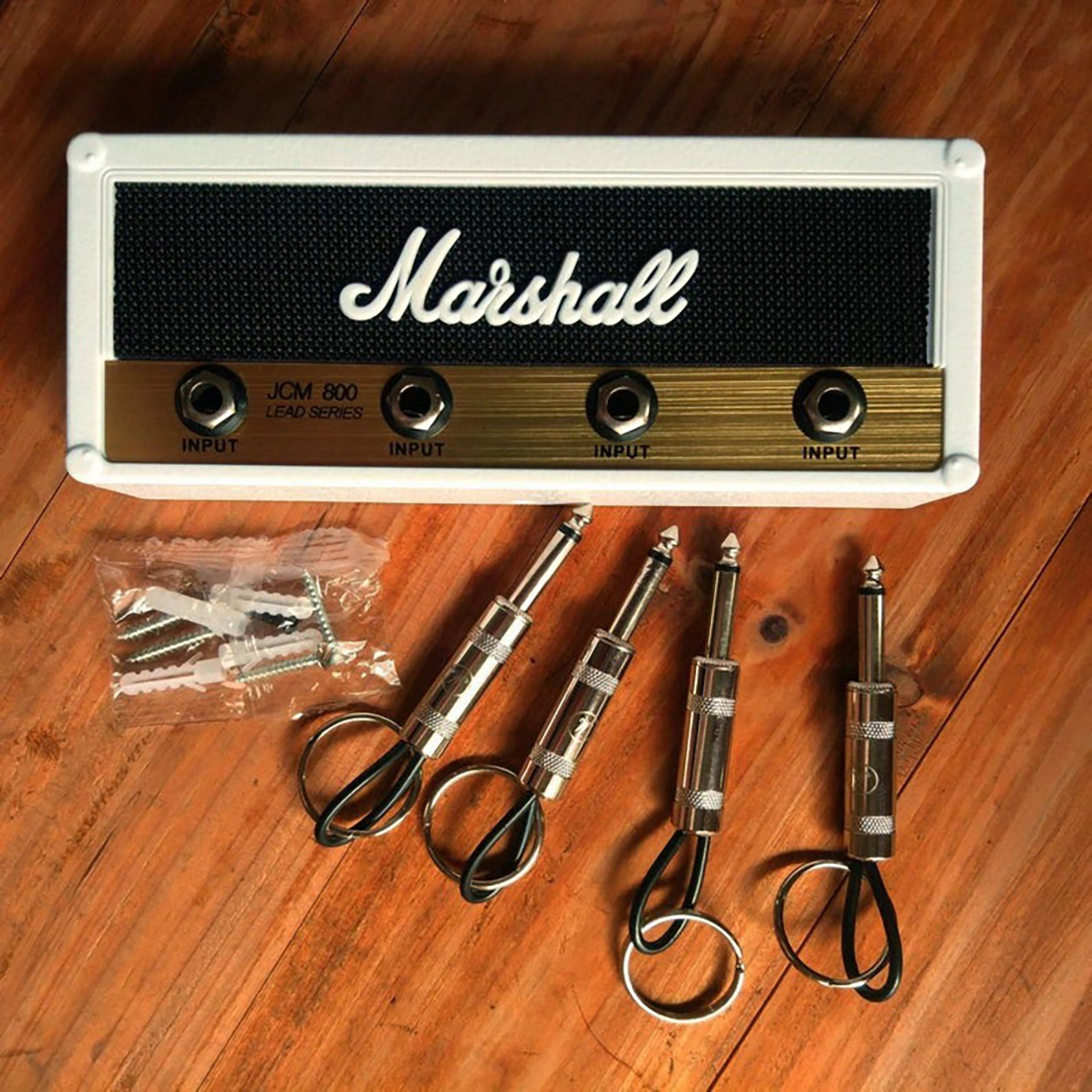 Musical Key Holder for Wall in Fender Amplifier Design with Guitar Plug Keychains – Unique Key Hooks for Music Lovers 4