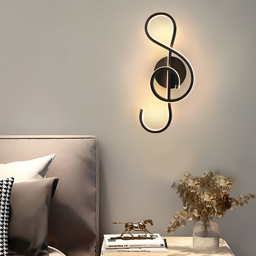 Musical Note Wall Sconce - Modern LED Design, Durable Aluminum, Stylish Lighting 4