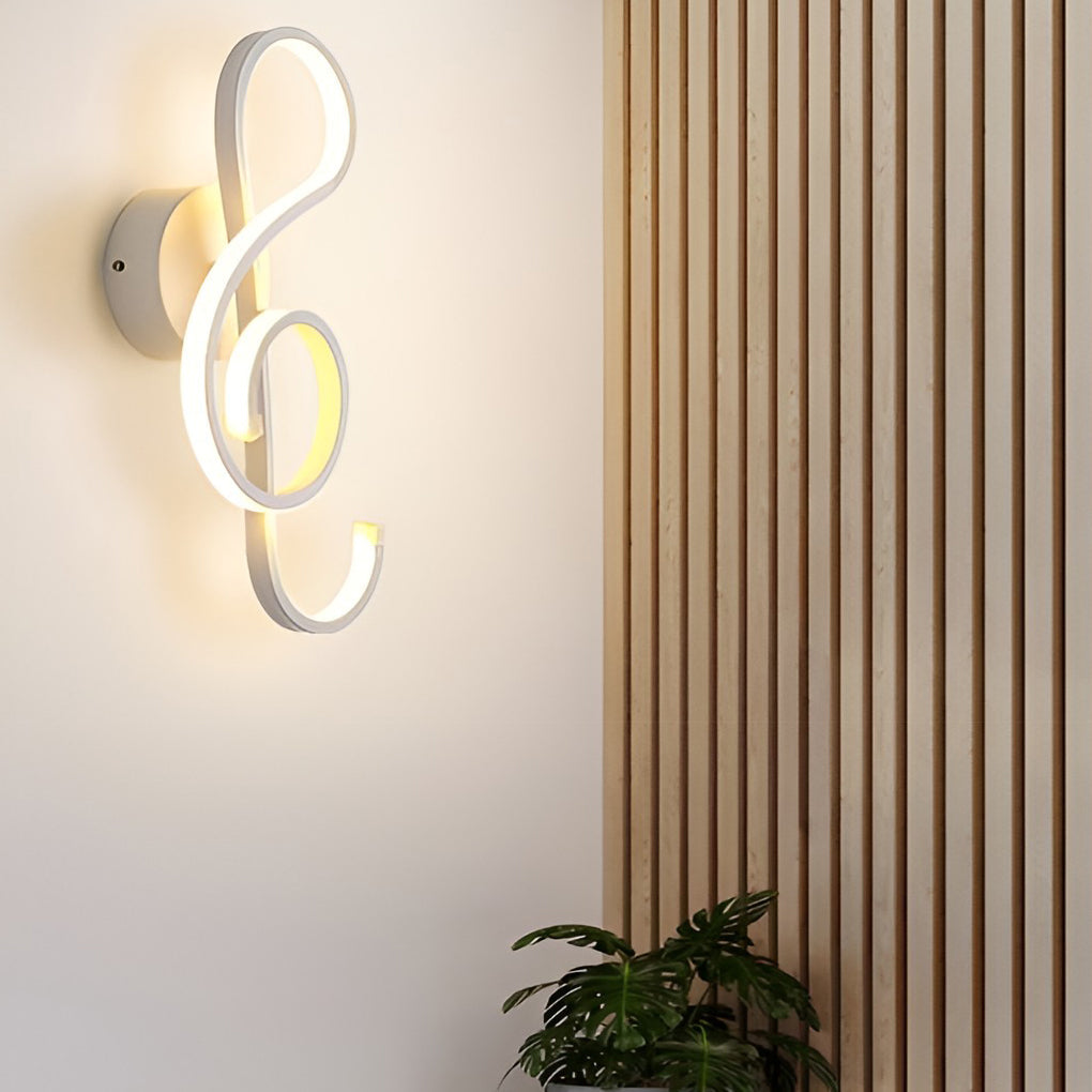 Musical Note Wall Sconce - Modern LED Design, Durable Aluminum, Stylish Lighting 7