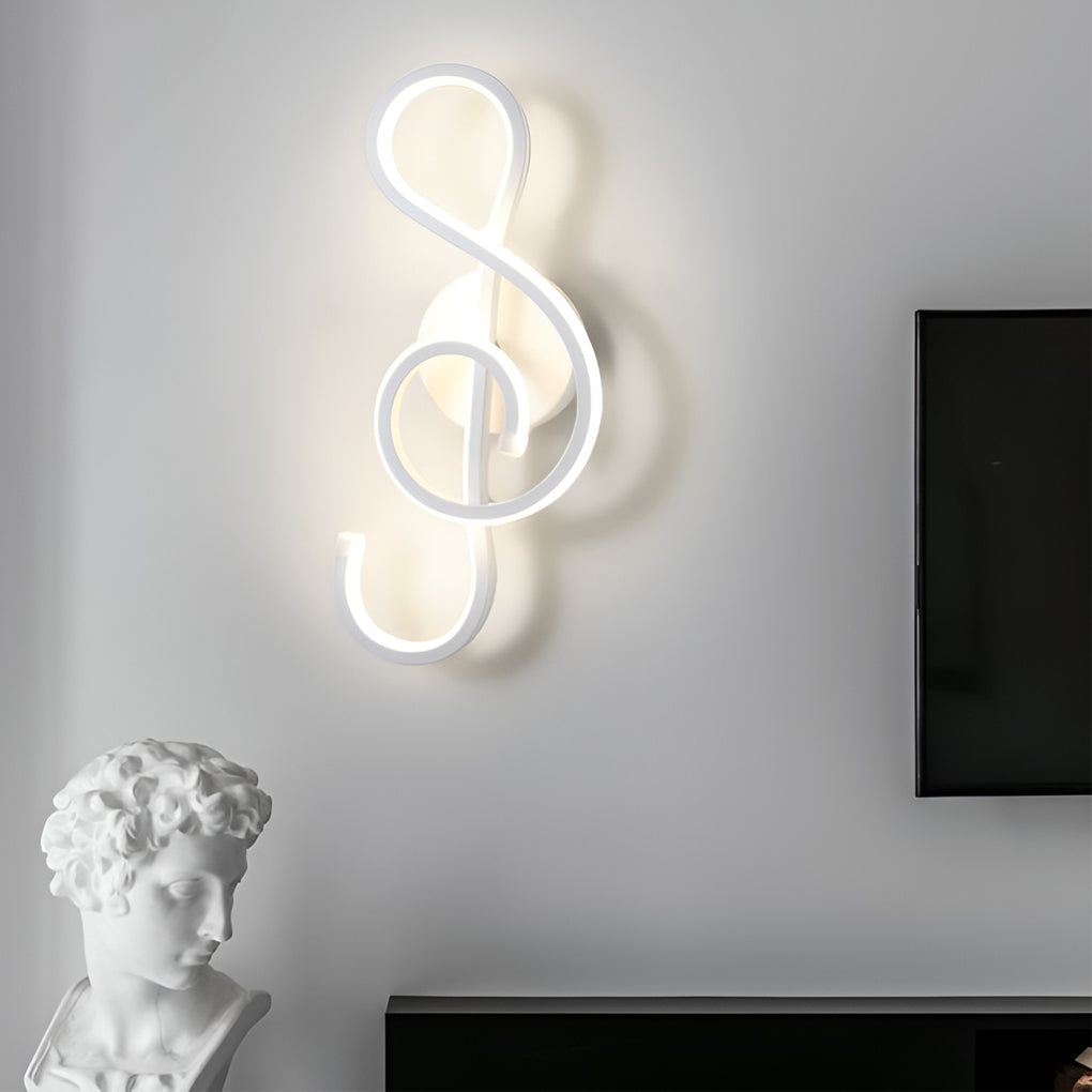 Musical Note Wall Sconce - Modern LED Design, Durable Aluminum, Stylish Lighting 8
