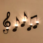 Musical Notes Wall Art - Atmospheric Candle Holder Decoration 2