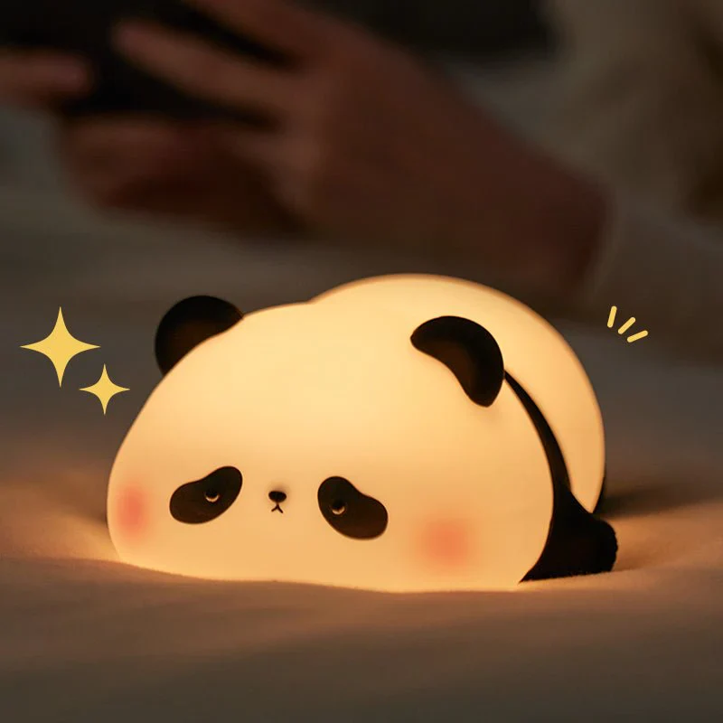 Napping Panda LED Night Light - Soft Glow & Sound Activation 8