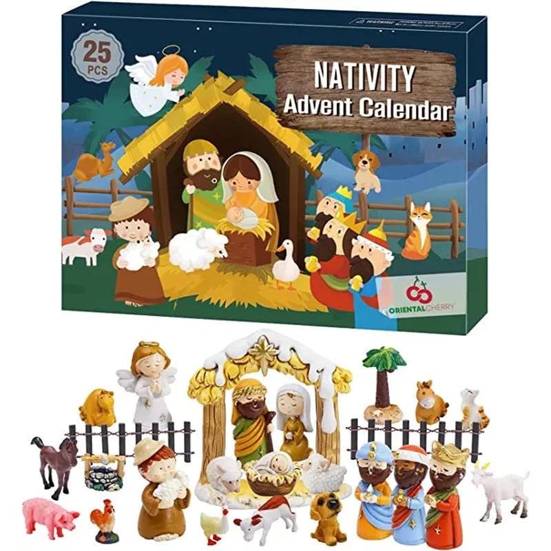 Nativity Advent Calendar with 24 Interactive Figures for Educational Christmas Countdown 6