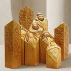 Nativity Scene Set 9 Resin Figures Wood Look Christmas Decor 1
