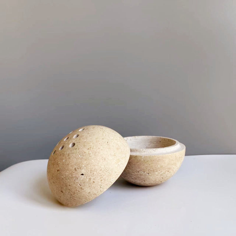 Natural Marble and Travertine Incense Burner with 9 Holes – Eco-Friendly Aromatic Incense Holder for Relaxation 3