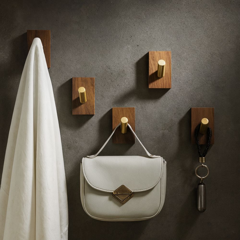 Natural Wood Wall Organizer - Key Holder for Coats & Accessories 1
