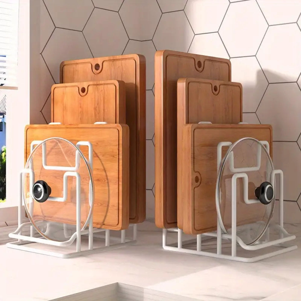Neat Nest Pot Lid & Board Rack - Efficient Kitchen Organizer for Easy Access 5