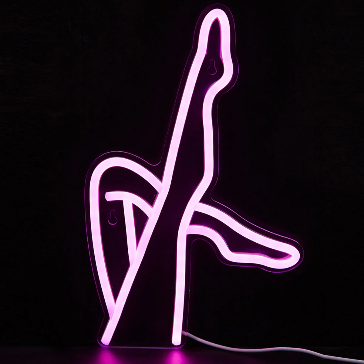 Neon Light Sign Pink LED USB Powered Acrylic Metal Wall Decor 2
