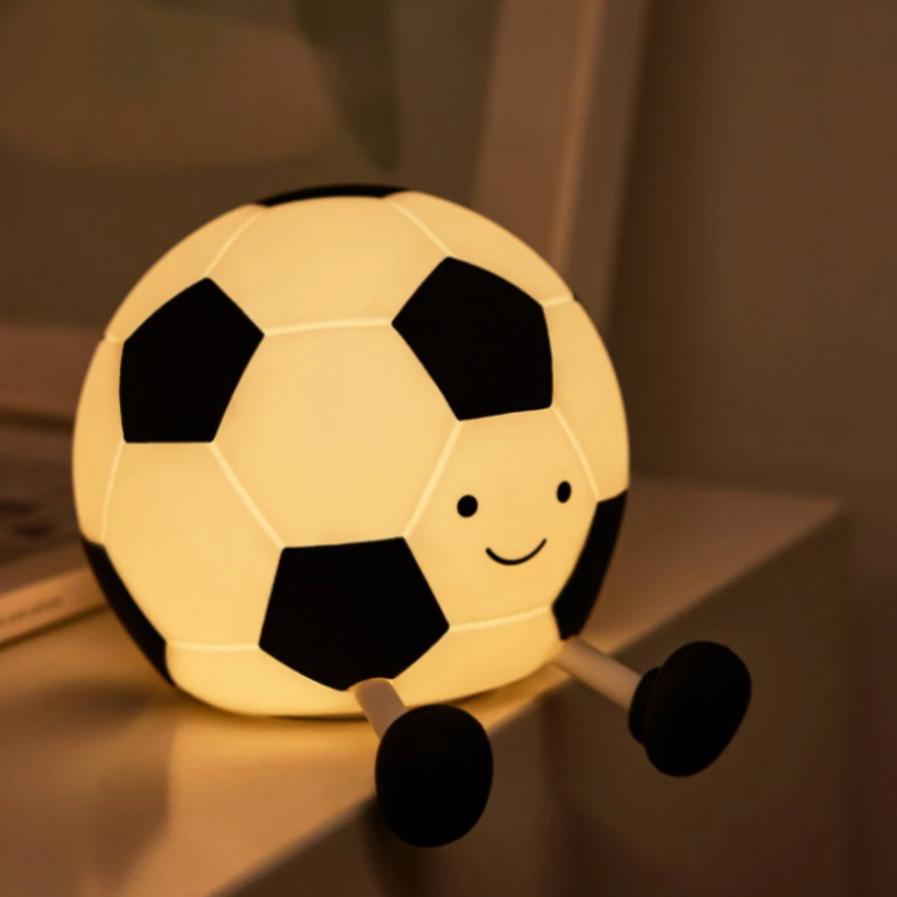 Night Light LED Rechargeable Soccer Ball Shape Silicone ABS 5V Dimmable USB 2