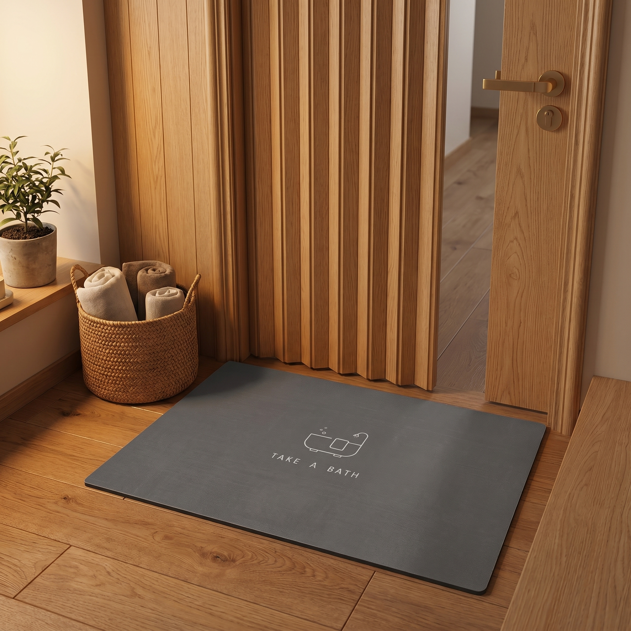 Non-Slip Bath Mat - Quick Absorption, Modern Design & Easy Care 1