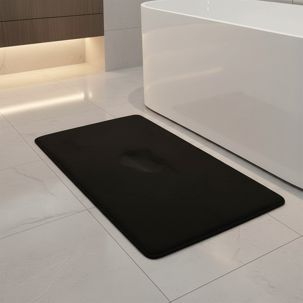 Non-Slip Bath Mat with Memory Foam – Soft Microfiber Surface for Comfort and Safety – Machine Washable, Multiple Sizes and Colors Available 2