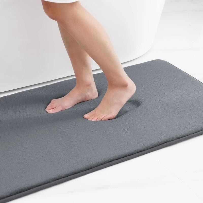 Non-Slip Bath Mat with Memory Foam – Ultra-Soft Microfiber, Machine Washable, Multiple Sizes and Colors Available 0