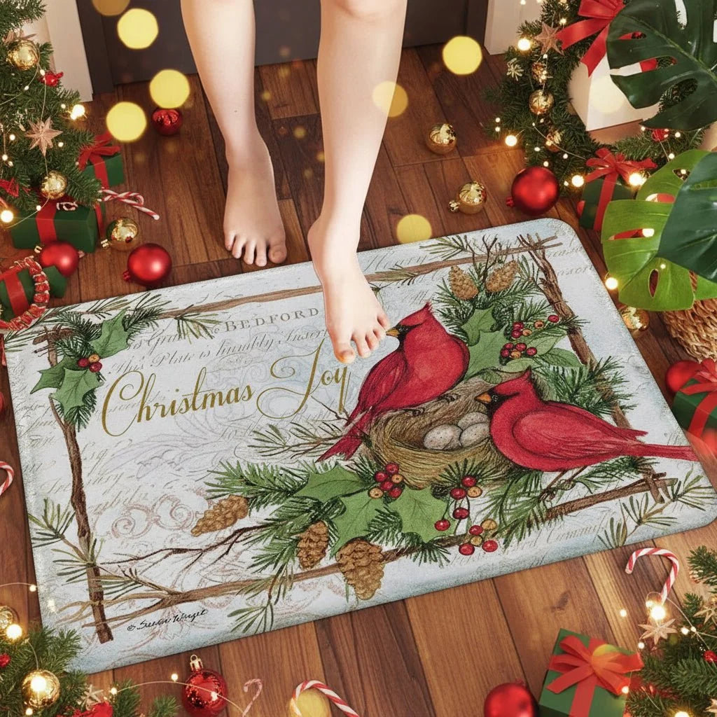 Non-Slip Christmas Doormat with Dirt-Trapping Texture for Indoor and Outdoor Use – Festive Welcome Mat for Front Door 0