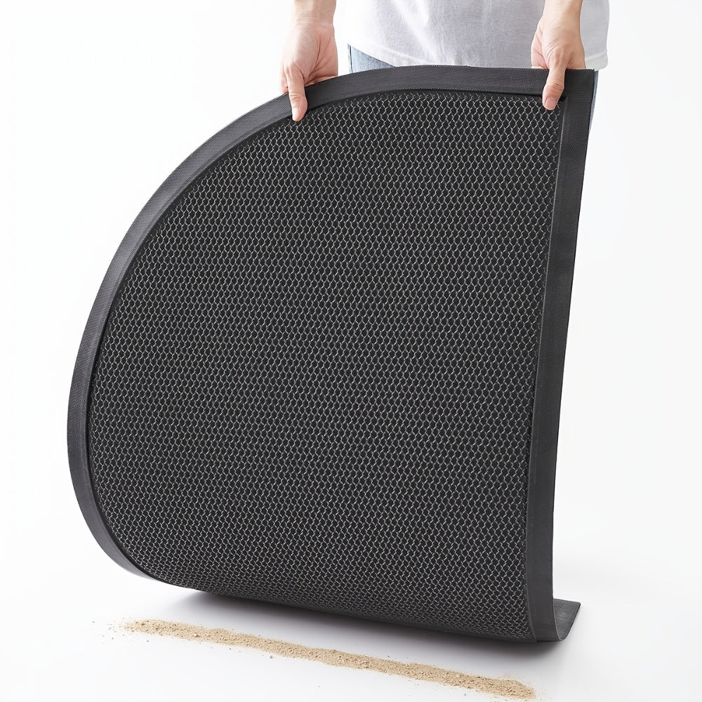 Non-Slip Semi Circle Doormat - Durable Welcome Mat for Indoor & Outdoor Use 2