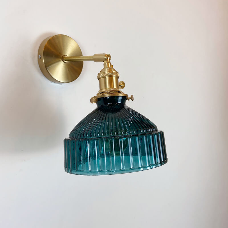 Nordic Brass Glass Dome Wall Sconce - Elegant Wall Light for Cozy Spaces 0
