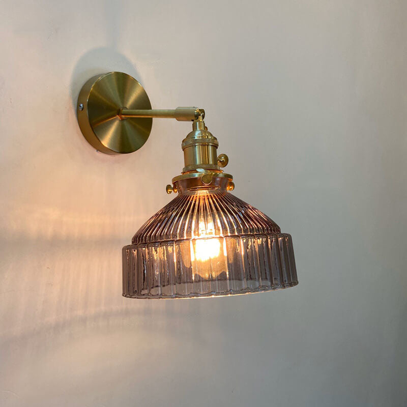 Nordic Brass Glass Dome Wall Sconce - Elegant Wall Light for Cozy Spaces 1