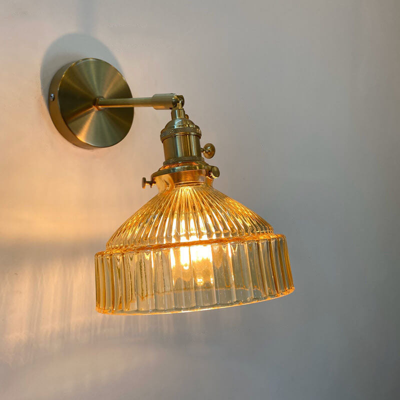 Nordic Brass Glass Dome Wall Sconce - Elegant Wall Light for Cozy Spaces 2