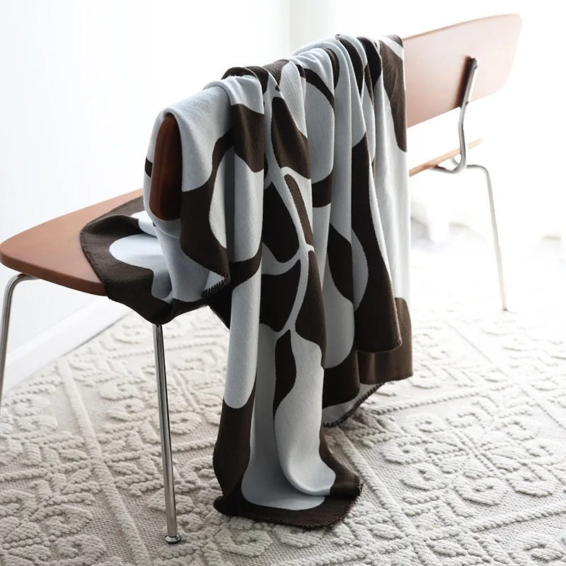 Nordic Cotton Throw Blanket - Cozy, Modern Abstract Design for Home 6