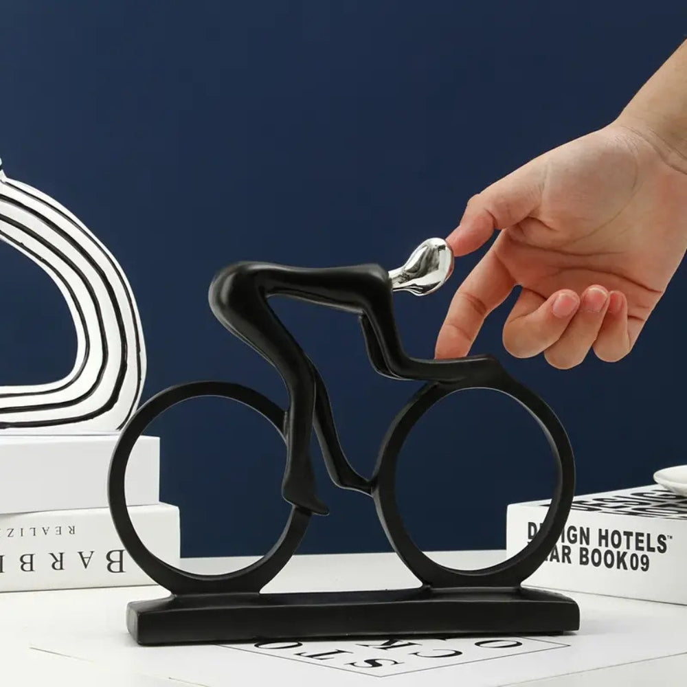 Nordic Cyclist Sculpture - Elegant Home Decor for Wall & Room Style 3