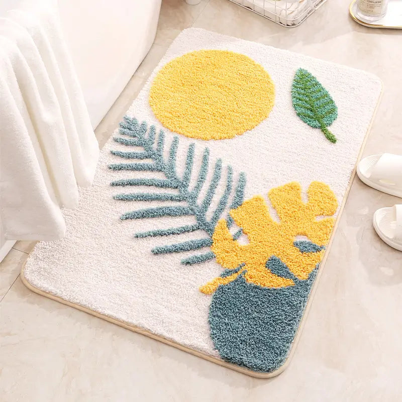 Nordic Flocked Bath Mat - Absorbent, Quick-Drying & Non-Slip Design 2