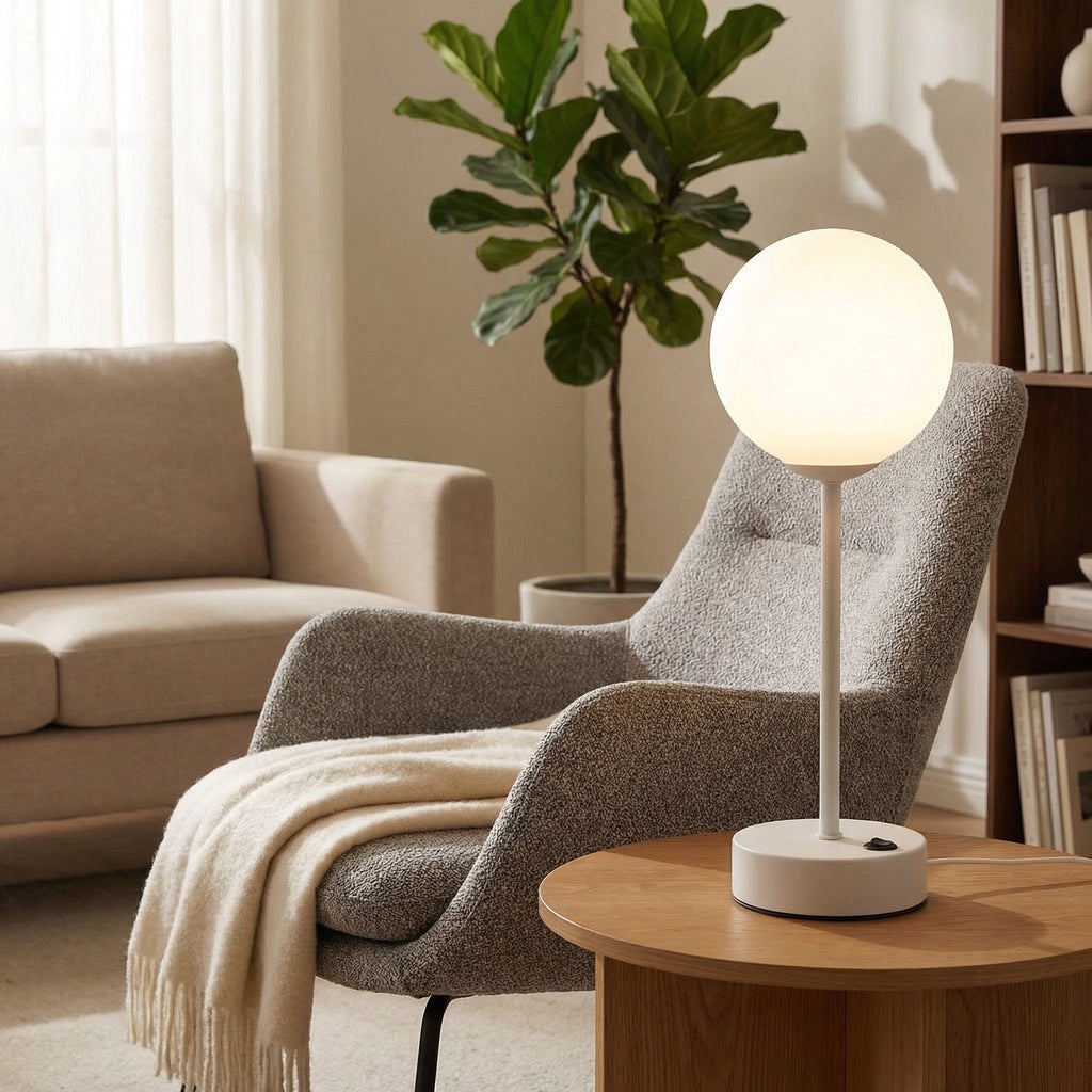 Nordic Globe LED Table Lamp - Cordless, Touch Control & Adjustable Colors 1